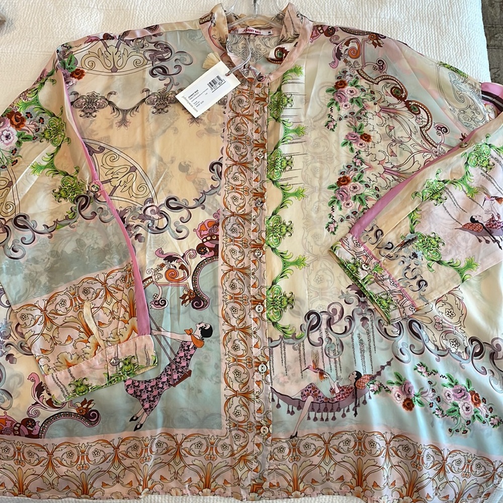 Johnny Was Downtown Seline Button Down Size M - Picture 11 of 12